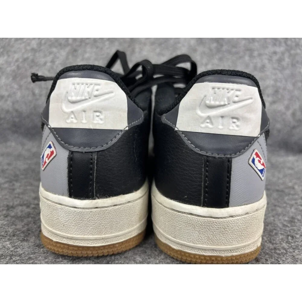 Nike Air Force 1 Low Shoes Youth Size 6.5Y Black Gray Gum‎ NBA Patch CT3842-001